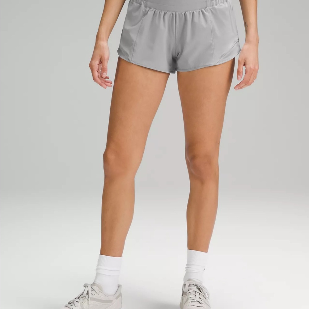 lululemon athletica Light Gray Athletic Running Shorts